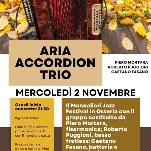 Aria Accordion Trio  Moncalieri jazz festival 2022